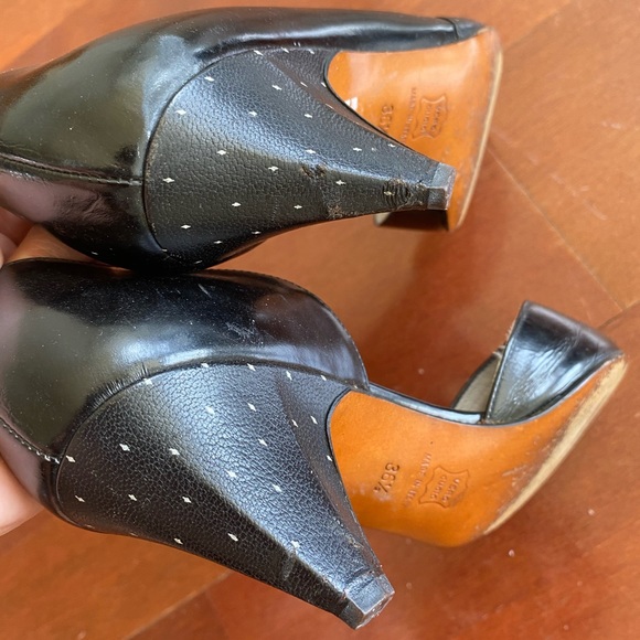 Vintage Sergio Rossi Black Kitten Heels Sz 36.5 - Picture 5 of 5